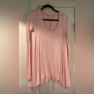 Free People Soft Pink Long Sleeve Tee